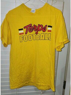 Maryland Terrapins TERPS FOOTBALL Tee Shirt - MENS LARGE pepsi promo shirt